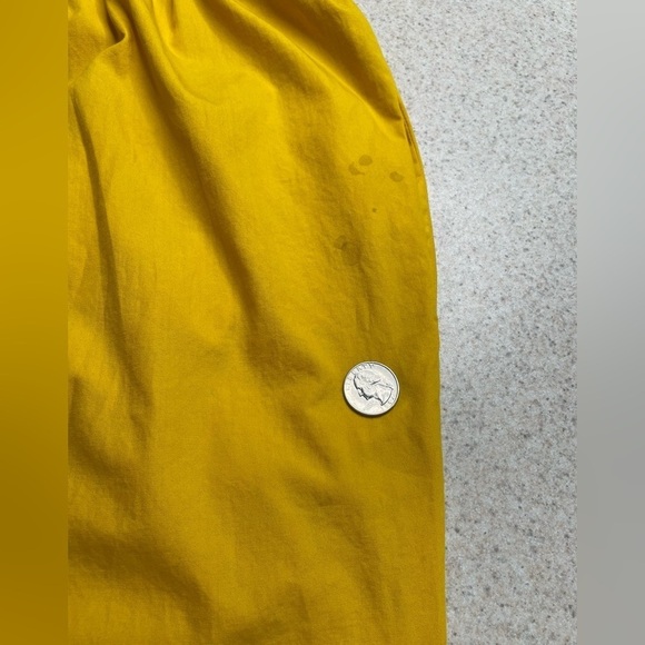 Howard Wolf Yellow Tea Length Dress Button Front Vintage Size 8 - Picture 13 of 13